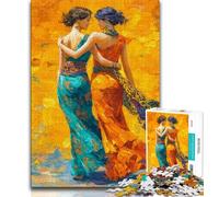 Jigsaws Puzzles 1000 Pieces for Teenagers Gifts African Woman,Help The Brain Exercise Addictive Toys to Cultivate Patience Artists Collection,Fine Art 38x26cm