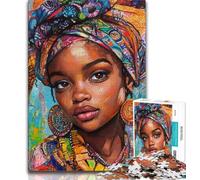 Jigsaws Puzzles 1000 Pieces for Teenagers Gifts African Woman,Toys Educational Games Stress Relieving Unique Home Decor And Gifts (75x50cm)