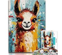 Jigsaws Puzzles 1000 Pieces for Teenagers Gifts Alpaca,Toys Educational Games Stress Relieving Artists Collection,Fine Art 38x26cm