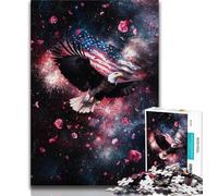 Jigsaws Puzzles 1000 Pieces for Teenagers Gifts American Flag Eagle 1000 Piece Jigsaw,Unique Birthday And Gifts for And Age 14 Years Up (size 38x26cm)