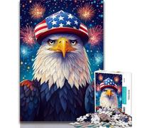 Jigsaws Puzzles 1000 Pieces for Teenagers Gifts American Flag Eagle Adult Jigsaw,Family Educational Games Home Decoration Gift (size 75x50cm)