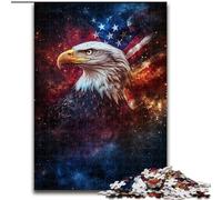 Jigsaws Puzzles 1000 Pieces for Teenagers Gifts American Flag Eagle, Learning Educational Is Ideal As A Gift for The Whole Family (Size 50x75cm)