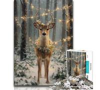 Jigsaws Puzzles 1000 Pieces for Teenagers Gifts An Elegant Deer,Educational Family Game Suitable for Desktop Decoration 38x26cm