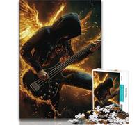 Jigsaws Puzzles 1000 Pieces for Teenagers Gifts Angel Playing Guitar Teenager Jigsaw,Vibrant And Unique Design Relaxing & Challenging Puzzle Experience 26x38cm