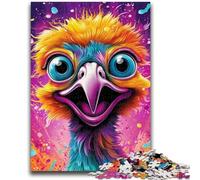 Jigsaws Puzzles 1000 Pieces for Teenagers Gifts Animal Art Ostrich Teenager Jigsaw,Stress Reliever Staycation Kill Time Home Decoration Toys (38x26cm)