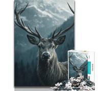 Jigsaws Puzzles 1000 Pieces for Teenagers Gifts Animal Deer Puzzles,Game Toys Every Piece Is Unique - Challenging Family Fun Game (size 75x50cm)