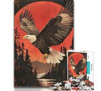 Jigsaws Puzzles 1000 Pieces for Teenagers Gifts Animal Eagle Adult Puzzles,Stress Reliever Staycation Kill Time Parent-child Interaction (size 38x26cm)