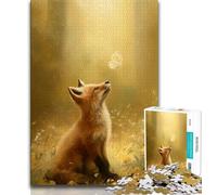 Jigsaws Puzzles 1000 Pieces for Teenagers Gifts Animal Fox Art,Help The Brain Exercise Addictive Toys to Cultivate Patience Artists Collection,Fine Art 38x26cm