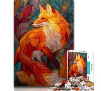 Jigsaws Puzzles 1000 Pieces for Teenagers Gifts Animal Fox,Challenging Game for Is Ideal As A Gift for The Whole Family (38x26cm)