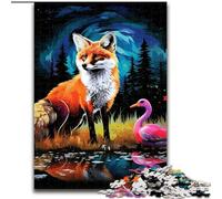 Jigsaws Puzzles 1000 Pieces for Teenagers Gifts Animal Foxes,Family Entertainment Toys Is Ideal As A Gift for The Whole Family 50x75cm
