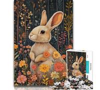 Jigsaws Puzzles 1000 Pieces for Teenagers Gifts Animal Rabbit Adult Puzzles,Decompressing Intellectual Educational Toy Perfect Decoration 50x75cm