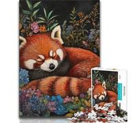 Jigsaws Puzzles 1000 Pieces for Teenagers Gifts Animal Red Panda 1000 Pieces for Adults,Decompressing Intellectual Educational Toy Perfect Decoration (size 75x50cm)