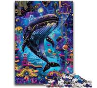Jigsaws Puzzles 1000 Pieces for Teenagers Gifts Animal Whale Art Jigsaw,learning Educational for Is Ideal As A Gift for The Whole Family (26x38cm)