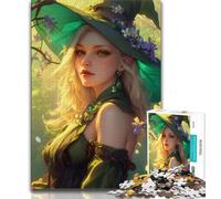 Jigsaws Puzzles 1000 Pieces for Teenagers Gifts Anime Witch Puzzles,Quiz Game for Is Ideal As A Gift for The Whole Family 38x26cm