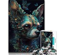 Jigsaws Puzzles 1000 Pieces for Teenagers Gifts Appealing Chihuahua Dog Puzzles,Game Toys Every Piece Is Unique - Challenging Family Fun Game (size 75x50cm)