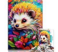 Jigsaws Puzzles 1000 Pieces for Teenagers Gifts Art Hedgehog,Challenging Game Toys Wall Decoration Unique Birthday And Xmas Gifts 75x50cm