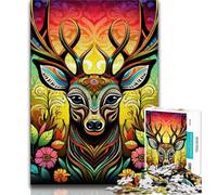 Jigsaws Puzzles 1000 Pieces for Teenagers Gifts Art Moose,Challenging Game Toys Wall Decoration Unique Birthday And Xmas Gifts (75x50cm)