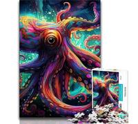Jigsaws Puzzles 1000 Pieces for Teenagers Gifts Art Octopus Teenager Jigsaw,learning Educational for Is Ideal As A Gift for The Whole Family 38x26cm
