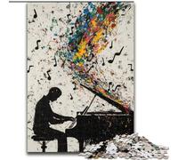 Jigsaws Puzzles 1000 Pieces for Teenagers Gifts Art Piano, Family Entertainment Toys Is Ideal As Gifts for The Whole Family for 14+ (Size 50x75cm)