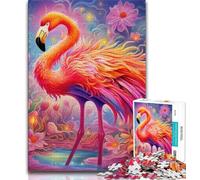 Jigsaws Puzzles 1000 Pieces for Teenagers Gifts Art Psychedelic Flamingo 1000 Pieces for Adults,Decompressing Intellectual Educational Toy Perfect Decoration (size 75x50cm)
