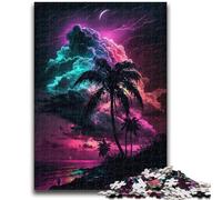 Jigsaws Puzzles 1000 Pieces for Teenagers Gifts AstroIsland with Tropical Clouds Puzzles for Adults,Fun Present & Activity for Home,Toy for Rainy Days (38x26cm)