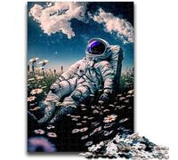 Jigsaws Puzzles 1000 Pieces for Teenagers Gifts Astronaut And Flower Educational Game Challenge Toy Wall Decoration Unique Birthday And Xmas Gifts 50x75cm