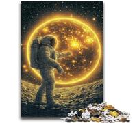 Jigsaws Puzzles 1000 Pieces for Teenagers Gifts Astronaut in Outer Space Adult Puzzles,Decompressing Intellectual Educational Toy Perfect Decoration (50x75cm)