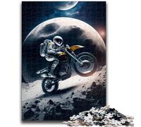 Jigsaws Puzzles 1000 Pieces for Teenagers Gifts Astronaut Riding Motorbike Help The Brain Exercise Addictive Toys to Cultivate Patience A Work of Art 50x75cm