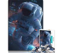 Jigsaws Puzzles 1000 Pieces for Teenagers Gifts Astronauts in Space Teenager Jigsaw,Stress Reliever Staycation Kill Time Home Decoration Toys 38x26cm