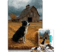 Jigsaws Puzzles 1000 Pieces for Teenagers Gifts Autumn Dog Adult Puzzles,Stress Reliever Difficult Challenge Suitable for Desktop Decoration (size 38x26cm)