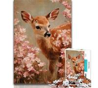 Jigsaws Puzzles 1000 Pieces for Teenagers Gifts Baby Sika Deer Oil Painting 1000 Pieces for Teenagers,for Challenging Toy Game And Family Play (size 75x50cm)