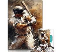 Jigsaws Puzzles 1000 Pieces for Teenagers Gifts Baseball Players Adult Jigsaw,Family Educational Games Home Decoration Gift (size 75x50cm)