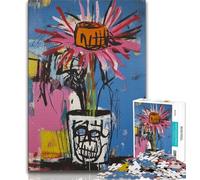 Jigsaws Puzzles 1000 Pieces for Teenagers Gifts Basquiat Flowers 1000 Piece Puzzle,Educational Stress Relief Toy Gifts for Friends And Family 26x38cm