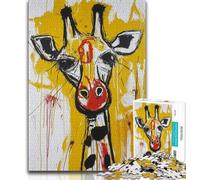 Jigsaws Puzzles 1000 Pieces for Teenagers Gifts Basquiat Giraffe 1000 Piece Jigsaw,Unique Birthday And Gifts for And Age 14 Years Up (size 38x26cm)