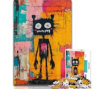 Jigsaws Puzzles 1000 Pieces for Teenagers Gifts Basquiat Robot Puzzles for Teenagers,Unique Birthday And Gifts for And Age 14 Years Up 75x50cm
