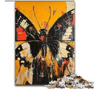 Jigsaws Puzzles 1000 Pieces for Teenagers Gifts Basquiat Style Butterfly, Suitable for Ages 14 And Up Home Decor Deal As Gifts for The Whole Family (Size 26x38cm)
