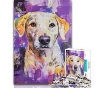 Jigsaws Puzzles 1000 Pieces for Teenagers Gifts Basquiat-style Labrador 1000 Pieces for Teenagers,Educational Games Home Decoration Birthday Present, Gifts, Wall Art (size 75x50cm)