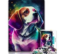 Jigsaws Puzzles 1000 Pieces for Teenagers Gifts Beagle Dog Colorful Puzzles,Game Toys Every Piece Is Unique - Challenging Family Fun Game (size 75x50cm)