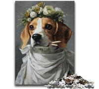 Jigsaws Puzzles 1000 Pieces for Teenagers Gifts Beagle Oil Painting Teenager Jigsaw,Vibrant And Unique Design Relaxing & Challenging Puzzle Experience (38x26cm)