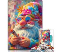 Jigsaws Puzzles 1000 Pieces for Teenagers Gifts Bearded Man Smoking Puzzles,Quiz Game for Is Ideal As A Gift for The Whole Family 75x50cm