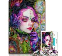 Jigsaws Puzzles 1000 Pieces for Teenagers Gifts Beautiful Girl Teenager Jigsaw,Stress Reliever Staycation Kill Time Home Decoration Toys 38x26cm