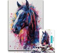 Jigsaws Puzzles 1000 Pieces for Teenagers Gifts Beautiful Horses Adult Puzzles,Stress Reliever Difficult Challenge Suitable for Desktop Decoration (size 38x26cm)