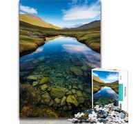 Jigsaws Puzzles 1000 Pieces for Teenagers Gifts Beautiful Mountains And Lakes 1000 Pieces for Teenagers,Stress Reliever Staycation Kill Time Parent-child Interaction (size 75x50cm)