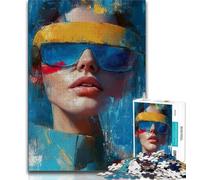 Jigsaws Puzzles 1000 Pieces for Teenagers Gifts Beautiful Woman,Toys Educational Games Stress Relieving Unique Home Decor And Gifts 38x26cm