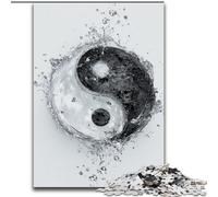 Jigsaws Puzzles 1000 Pieces for Teenagers Gifts Black And White Yin And Yang,Train Your Brain And Hands Gifts for Friends And Family 38x26cm