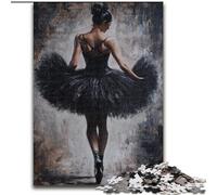 Jigsaws Puzzles 1000 Pieces for Teenagers Gifts Black Ballerina, Learning Educational Is Ideal As A Gift for The Whole Family (Size 50x75cm)
