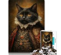 Jigsaws Puzzles 1000 Pieces for Teenagers Gifts Black Cat Jazz,Help The Brain Exercise Addictive Toys to Cultivate Patience Artists Collection,Fine Art 75x50cm