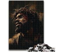 Jigsaws Puzzles 1000 Pieces for Teenagers Gifts Black Jesus Suitable for Ages 14 And Up Family Games Deal As Gifts for The Whole Family 50x75cm