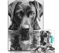 Jigsaws Puzzles 1000 Pieces for Teenagers Gifts Black Panther Labrador,Educational Family Game Suitable for Desktop Decoration 75x50cm