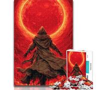 Jigsaws Puzzles 1000 Pieces for Teenagers Gifts Blood Moon Ninja Adult Puzzles,Decompressing Intellectual Educational Toy Perfect Decoration 50x75cm